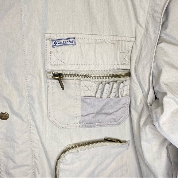 Weekender Traveler Men's Travel Convertible Jacket Correspondent Light Tan Large - Picture 3 of 16